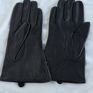 Dents Black Leather Gloves, NWT, Size 8, Acrylic Lining